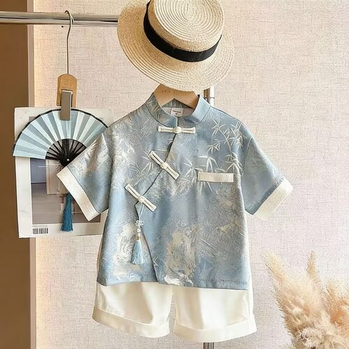 男童套装夏装国风国潮新中式唐装