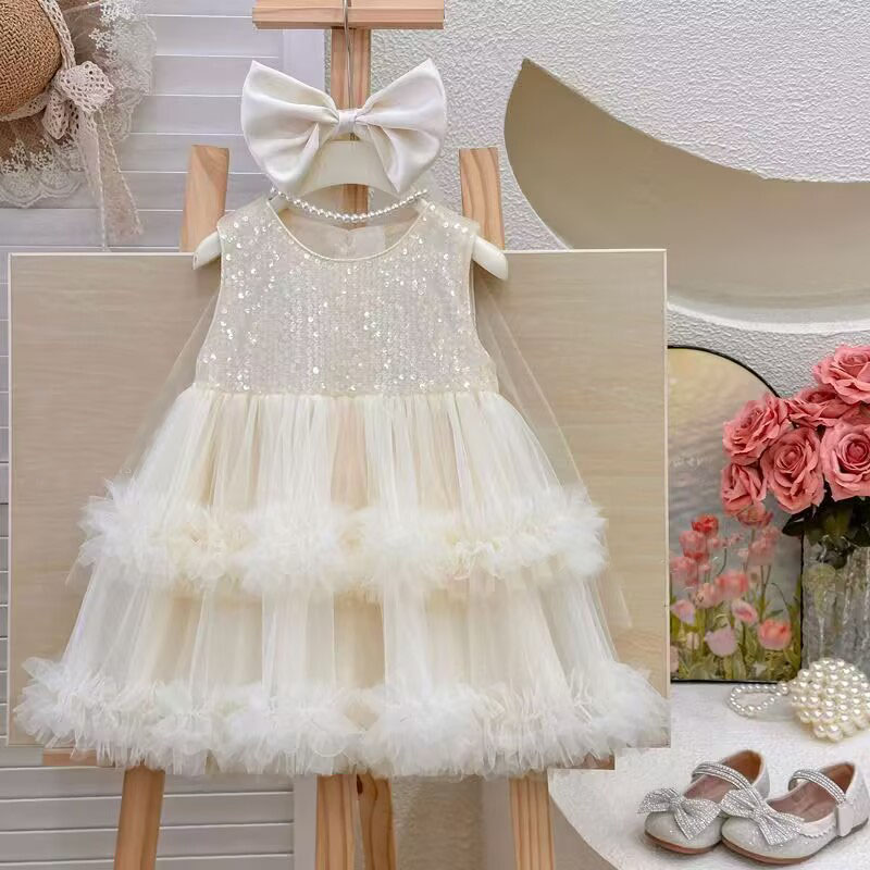 女童连衣裙夏装背心纱裙子礼服