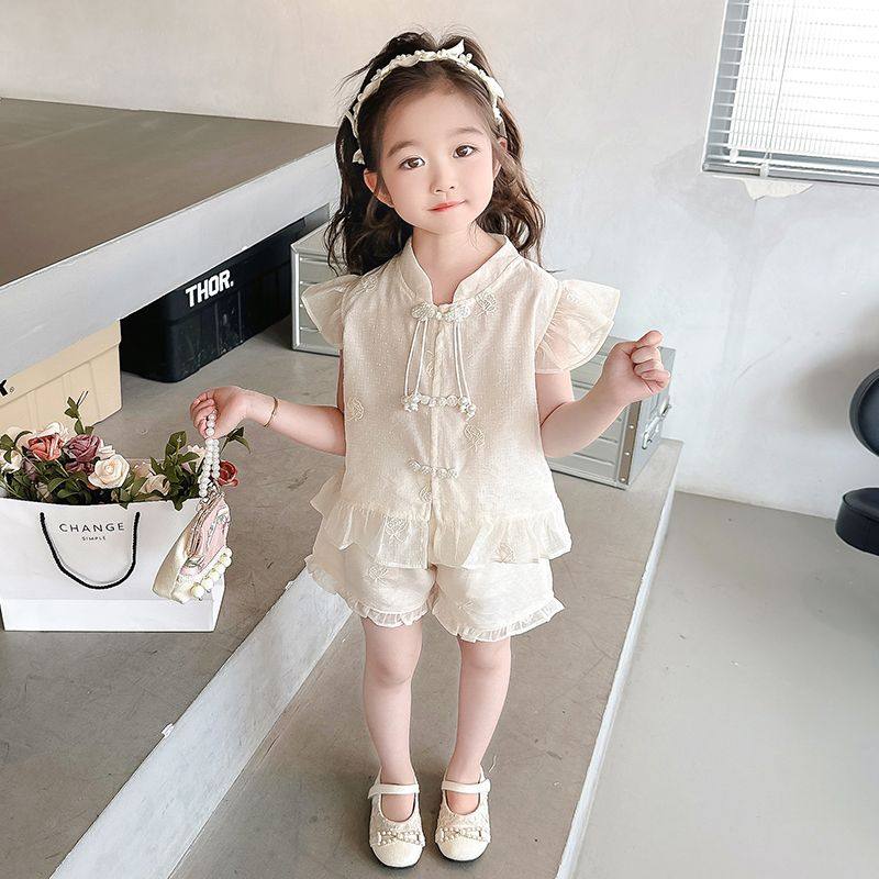 女宝宝套装2025夏季新款韩版儿童洋气薄网红短裤短袖蕾丝两件套潮,童装/婴儿装/亲子装,套装,淘宝优惠券,粉丝福利购,淘宝优惠卷
