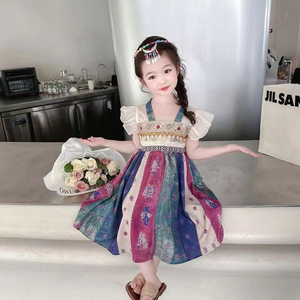 女童夏装连衣裙2023新款汉服儿童公主裙女宝宝夏季马面裙子民族风