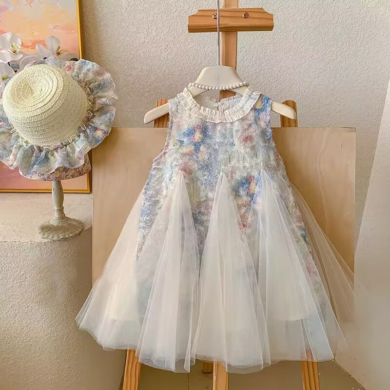 女童连衣裙夏季2025新款儿童韩版洋气无袖网纱裙公主裙潮背心裙子,童装/婴儿装/亲子装,连衣裙,淘宝优惠券,粉丝福利购,淘宝优惠卷