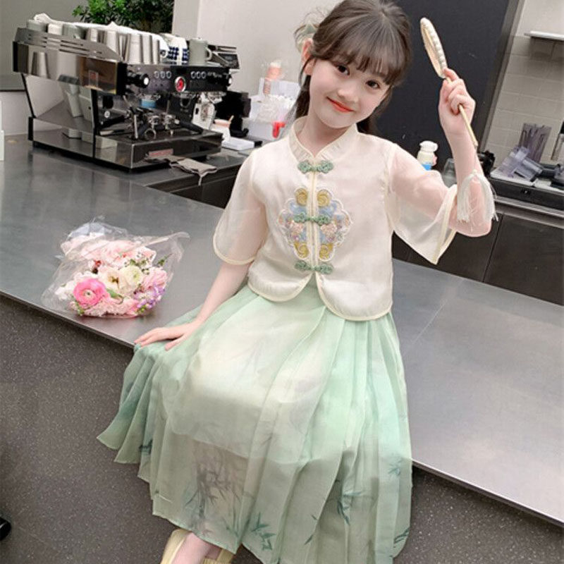 女童汉服夏装2025新款儿童小女孩洋气汉服中大童中式古风公主裙子,童装/婴儿装/亲子装,汉服,淘宝优惠券,粉丝福利购,淘宝优惠卷