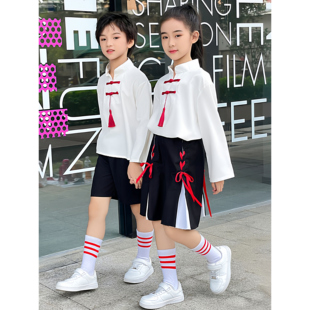 学生校服女小学学生夏学院风男生套装儿童幼儿园园服校服班服短袖
