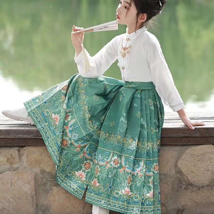 女童马面裙春秋季儿童汉服2026新款古风套装夏季小女孩中国风古装