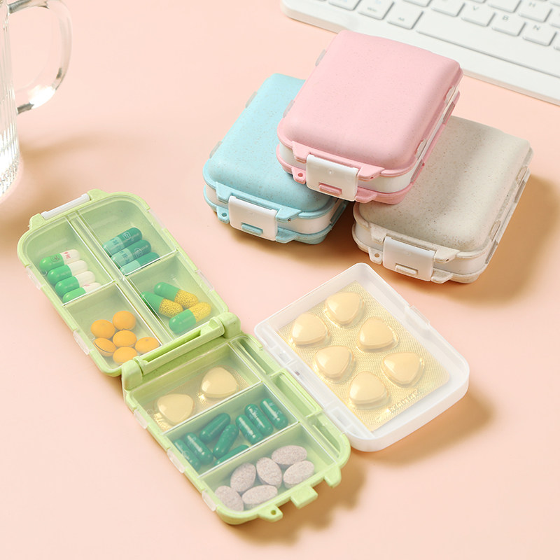 便携折叠多分格医药盒定制LOGO