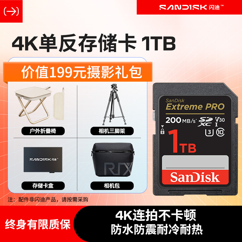 闪迪存储卡1TB高速相机