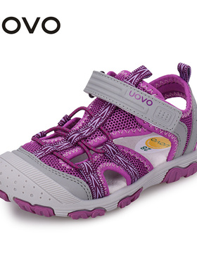 UOVO新款女童凉鞋2025儿童运动凉鞋包头女童夏季沙滩鞋透气潮款