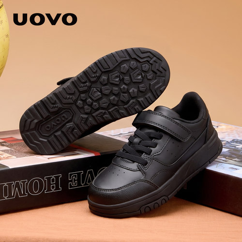 UOVO男童魔术贴软底休闲皮鞋