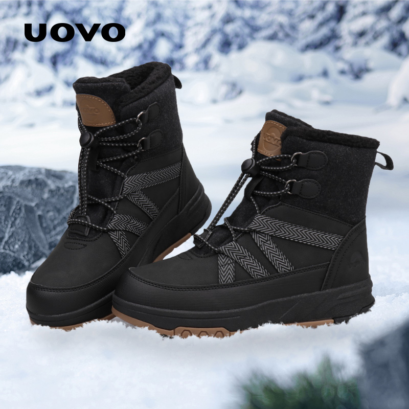 UOVO童鞋2025冬季新款男童加绒鞋