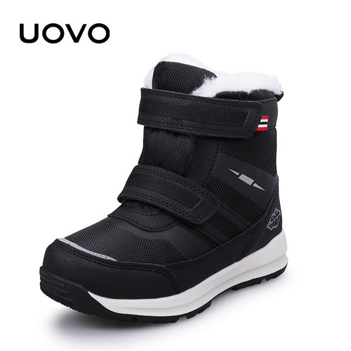 uovo男童户外靴加绒保暖