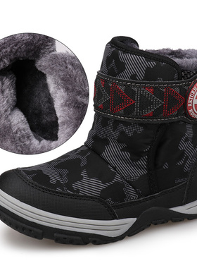 UOVO儿童靴子男保暖冬季新款中小童雪地棉靴女童男童短靴冬靴潮鞋