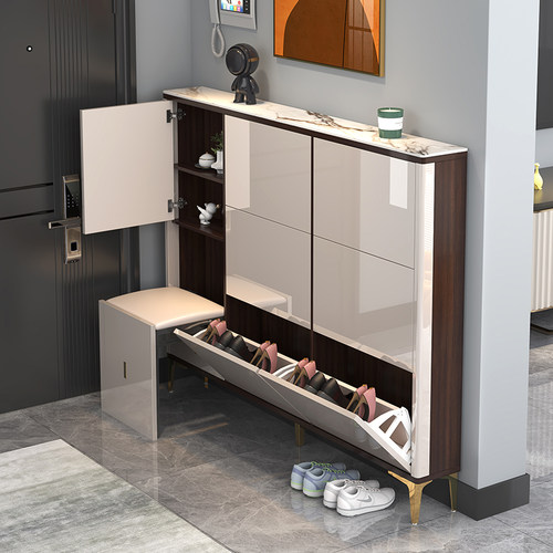 超薄鞋柜翻斗家用过道门口一体入户靠墙玄关柜极窄走廊2025新款