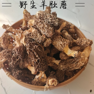 野生羊肚蘑干货东北特产羊肚菌臻选深山自采无硫熏购500g赠礼盒