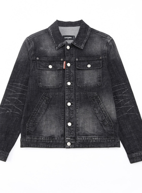 2025DS新款潮流水洗个补丁港分ing夜店渣男学生牛仔休闲D2黑外穿