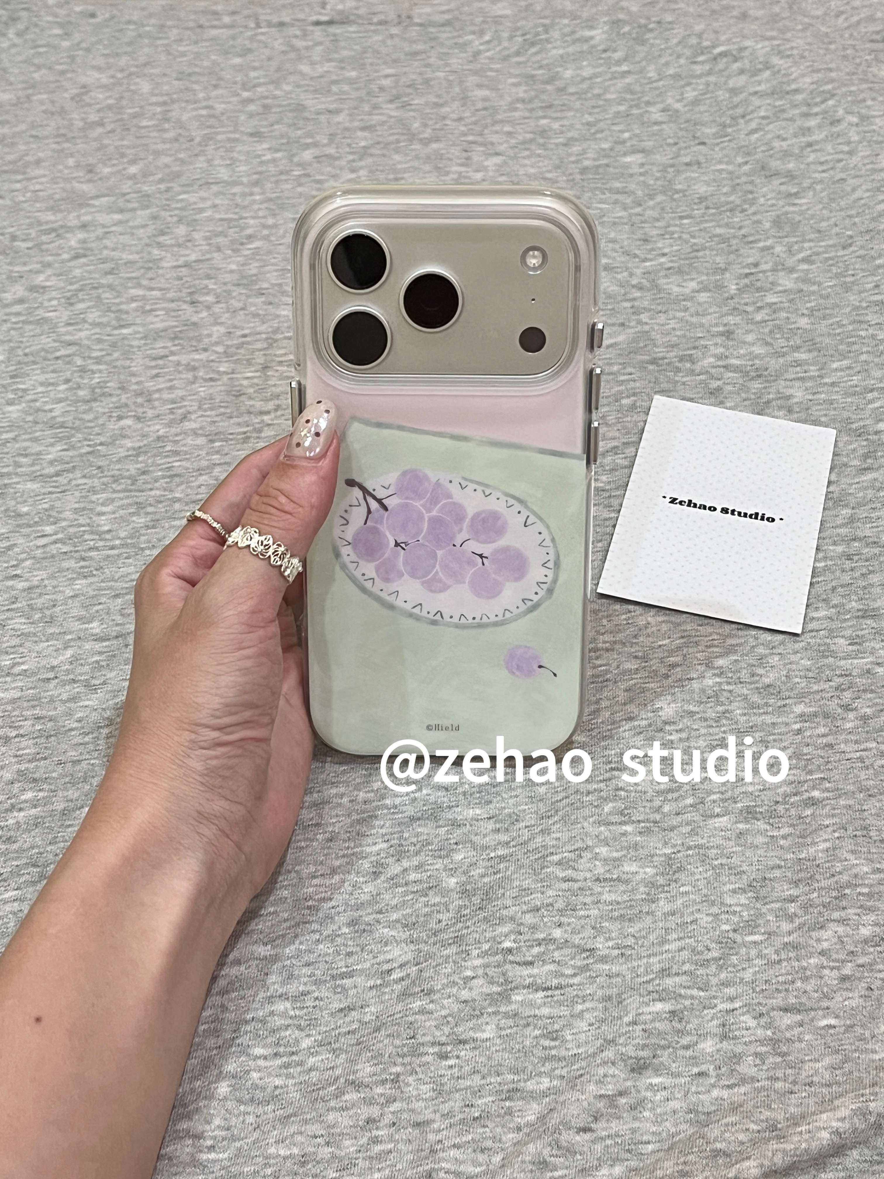 西多士磨砂简约葡萄果盘适用于苹果17promax手机壳iphone16pro保护套15p