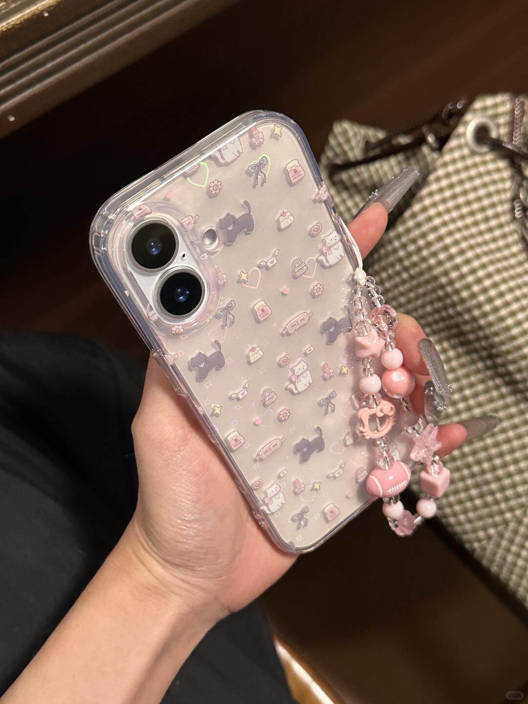 西多士创意卡通可爱汉堡猫咪带链条适用苹果17promax手机壳iPhone15女新款14少女16网红15Pro防摔14pro保护套