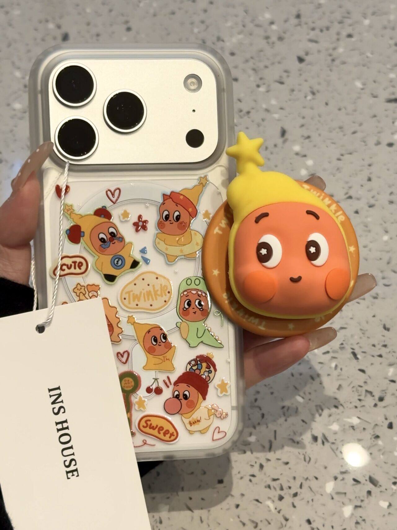 西多士雾面磨砂ins黄色长帽星星宝宝适用iphone17promax苹果16pro手机壳