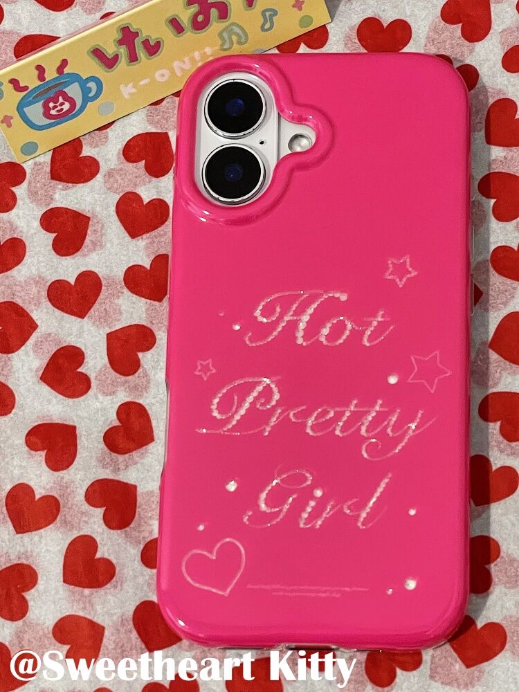 西多士ins高级感玫粉色闪粉英文适用iphone17promax苹果16手机壳15少女