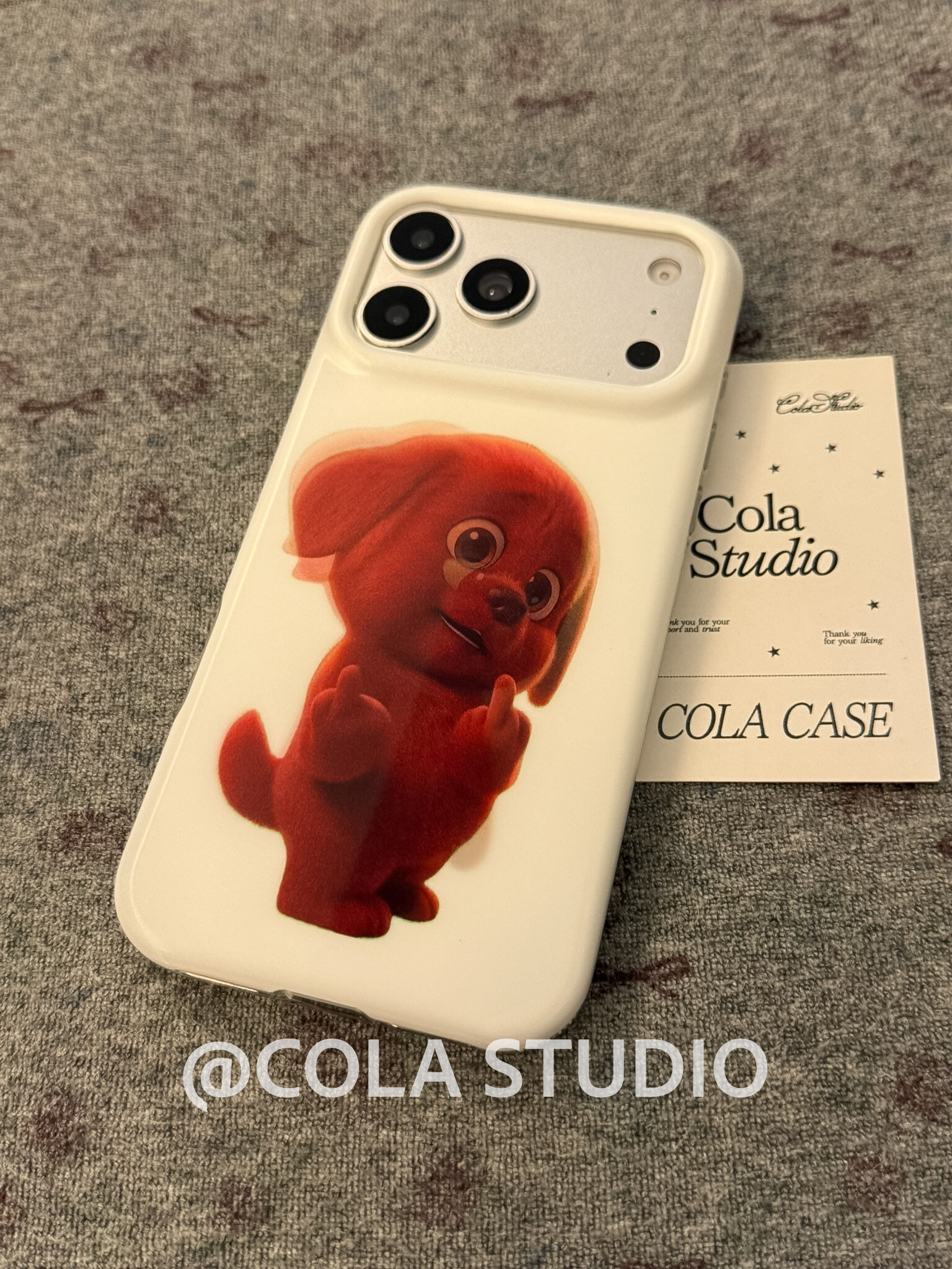 西多士双层光栅动态图案红色鄙视小狗适用苹果17手机壳iPhone18promax新款16日韩ins