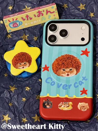 西多士磁吸可爱爆炸头小猫咪适用iphone17promax苹果16手机壳15少女