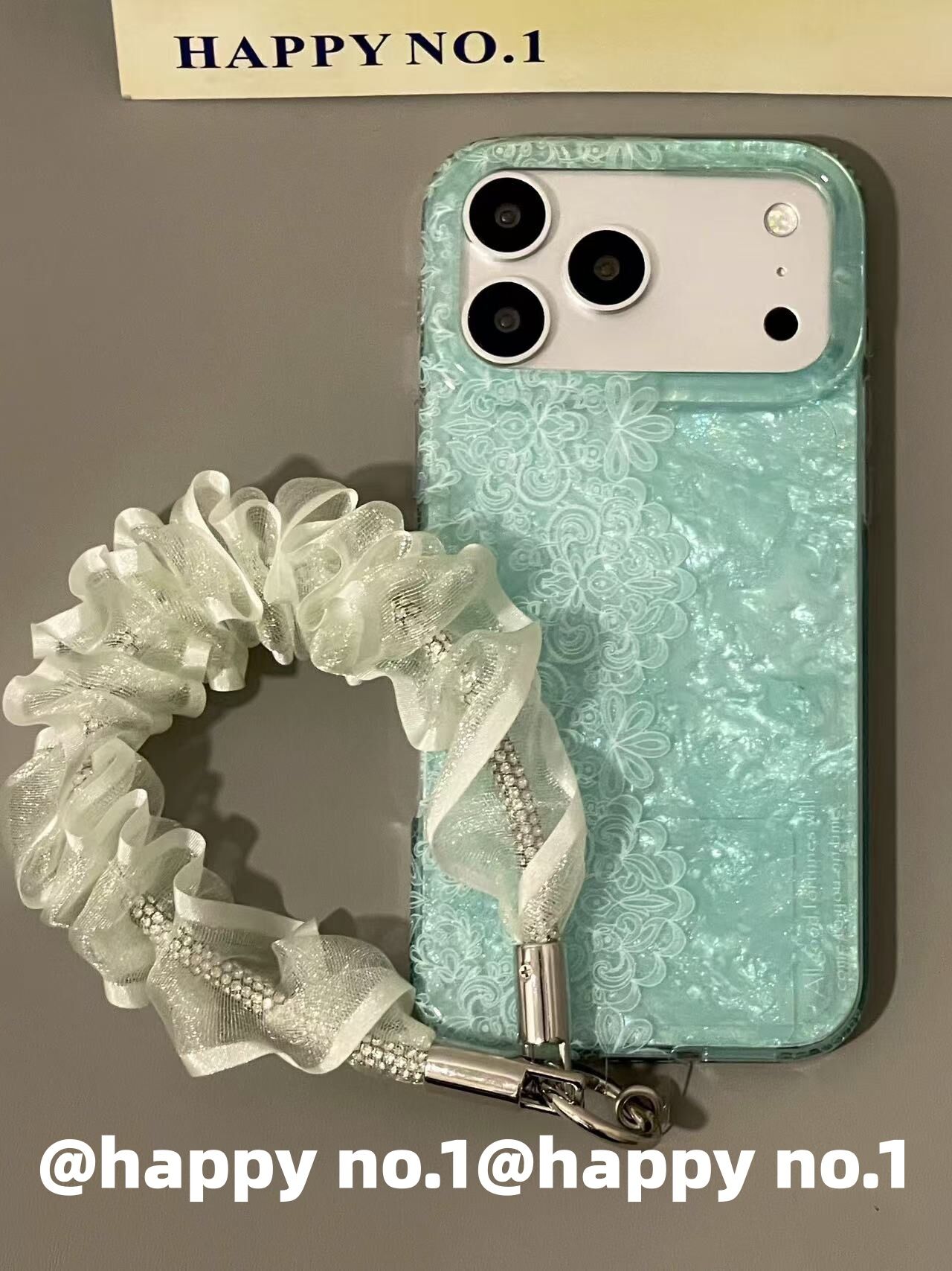 西多士法式绿色贝壳纹蕾丝花朵适用苹果iPhone手机壳防摔双层16少女防水