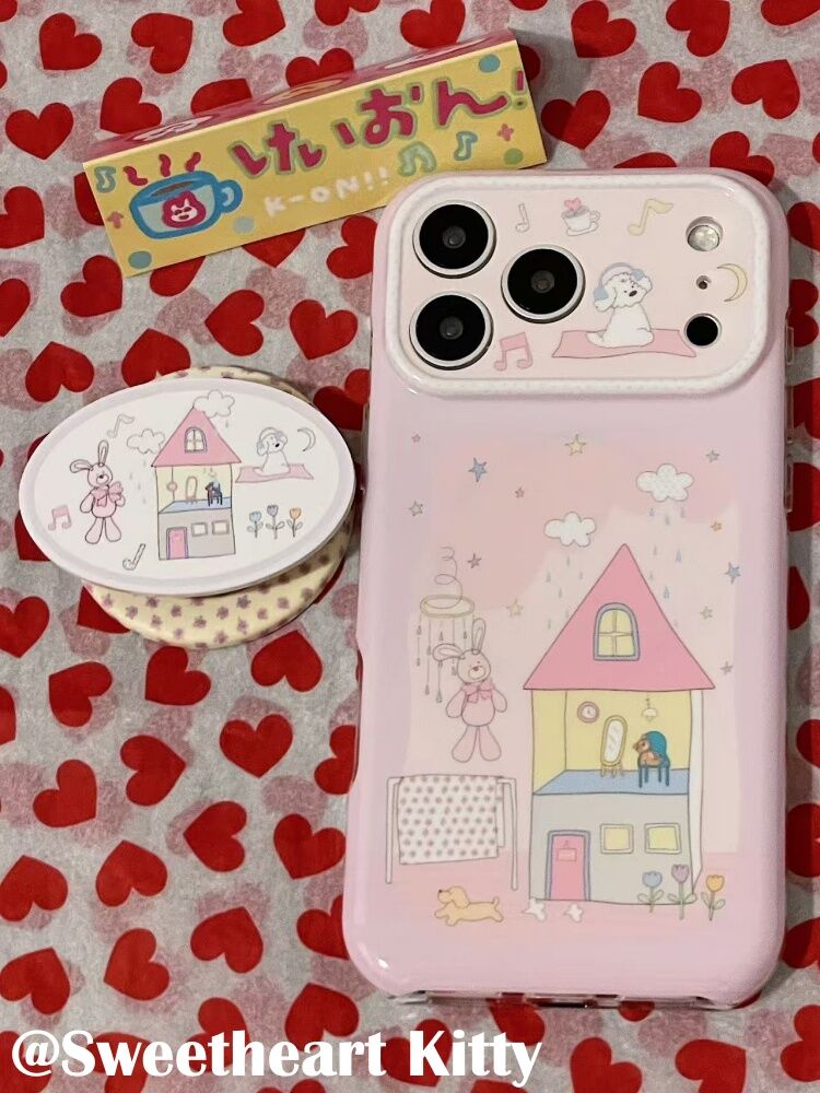 西多士磁吸古早粉色小房子兔子狗狗适用iphone17promax苹果16手机壳15女