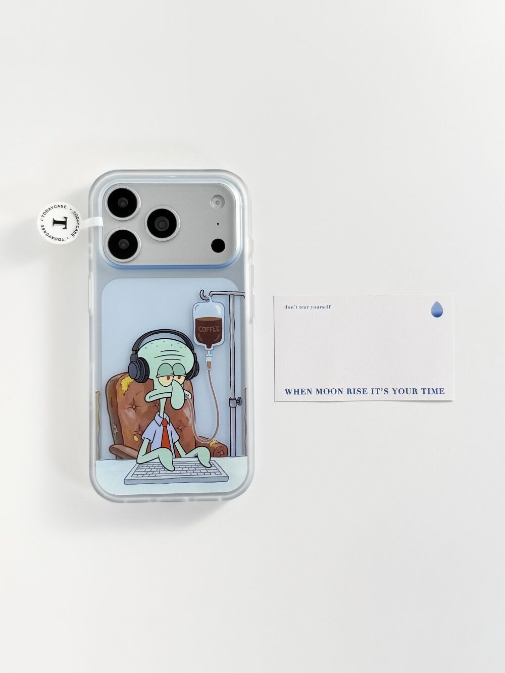 西多士可爱咖啡续命章鱼哥适用苹果17promax磨砂iphone16透明15手机硬壳