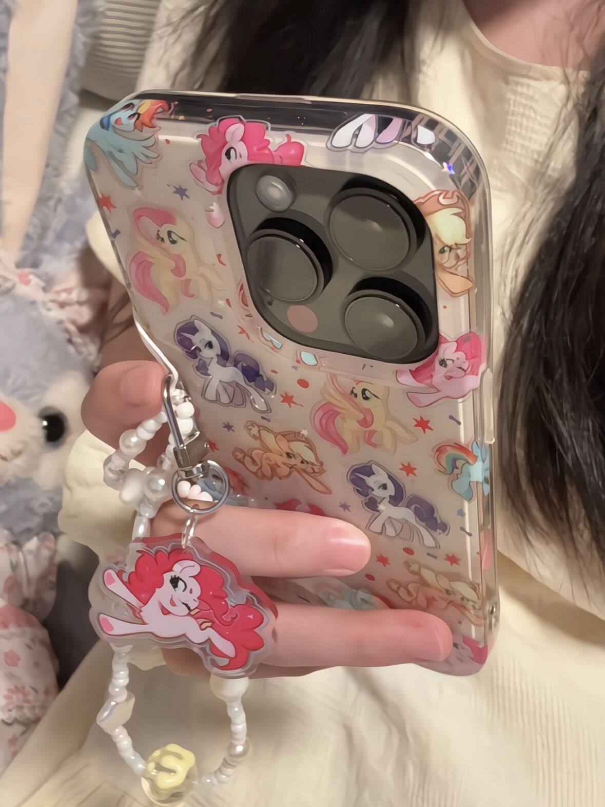 西多士满屏星星小马宝莉挂绳适用苹果16promax手机壳iphone15个性14可爱卡通17防摔保护套