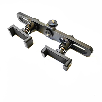 四机位手机直播支架配件多机位转接头三机位夹子固定双机位横杆