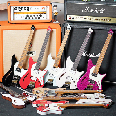 Chillman半空心无头扇品电吉他