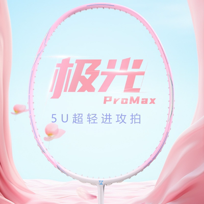 羽毛球拍极光7ProMax正品旗舰店全碳素5U超轻专业训练拍均衡之刃