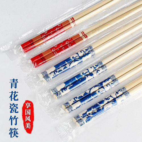 新疆包邮一次性筷子加粗独立包装家用快餐饭店外卖1000双天然竹筷