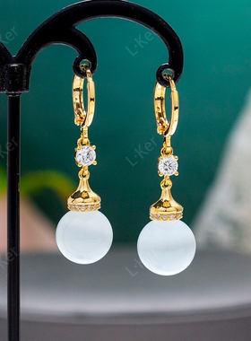 [白月光]2025夏日新品满钻绣球流苏经典百搭气质女士时尚耳环1381