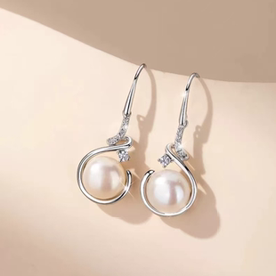 白色珍珠流苏耳坠女士时尚 白月光 38女神节经典 1536 高级感耳环