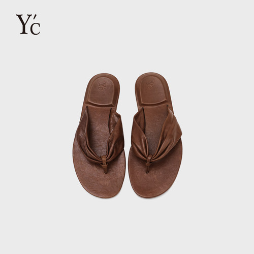 YC韩系夹趾平底女凉拖鞋夏新款