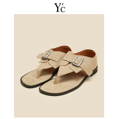 YC｜设计师皮带扣人字拖女爆款