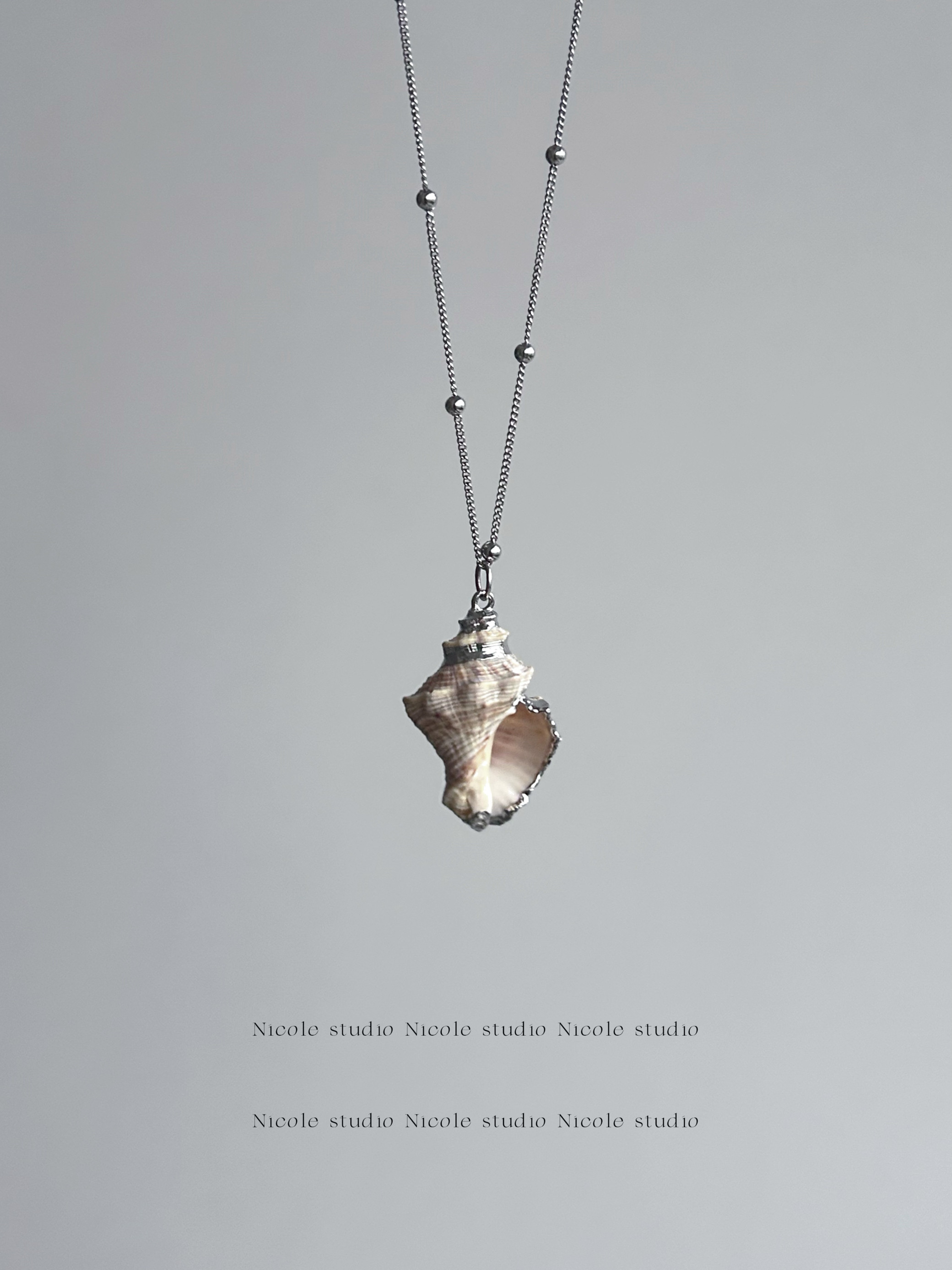 Nicole「小海螺」原创天然贝壳松弛感项链小众高级设计感饰品长款,饰品/流行首饰/时尚饰品新,项链,淘宝优惠券,粉丝福利购,淘宝优惠卷