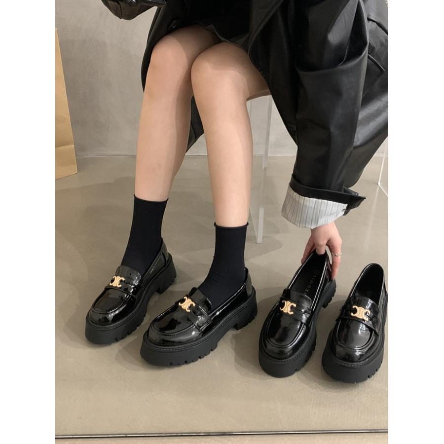 松糕厚底复古春秋季乐福单鞋女鞋子2025新款增高韩系英伦风小皮鞋