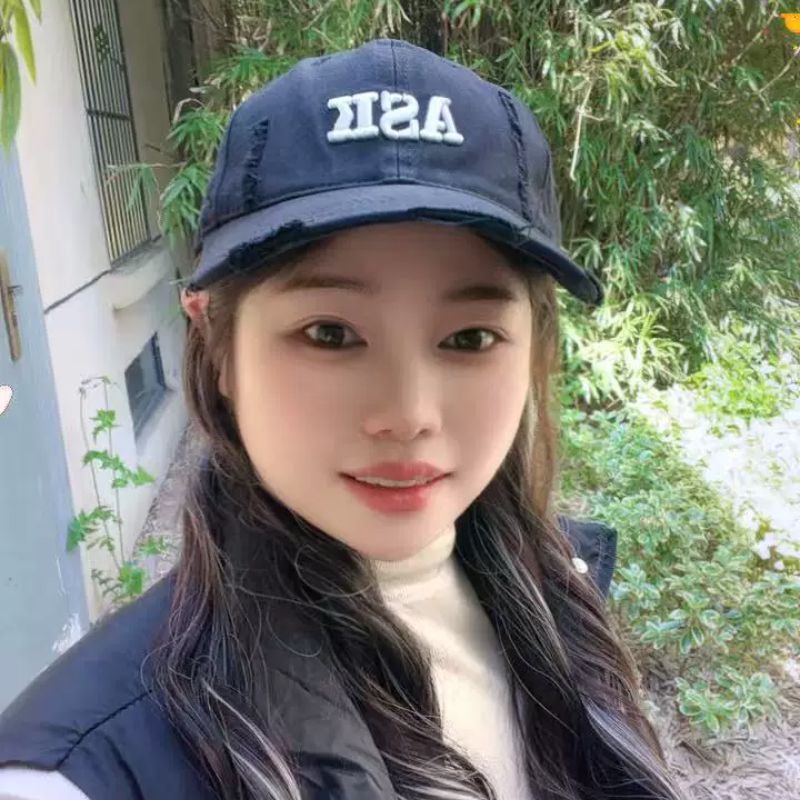 帽子假发女挑染亚裔色棒球帽鸭舌帽时尚潮流发一体式假发帽子
