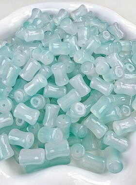 琉璃竹节晕染散珠手工DIY手链项链饰品配件串珠制作材料装饰
