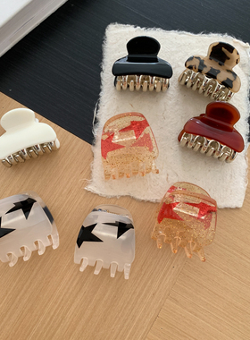 时尚少女心迷你抓夹发夹简约百搭半透明小发抓发卡韩版气质高级感