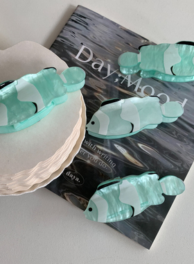 可爱小丑鱼发夹卡通造型少女心发卡蓝色动物发饰可爱卡通小抓夹