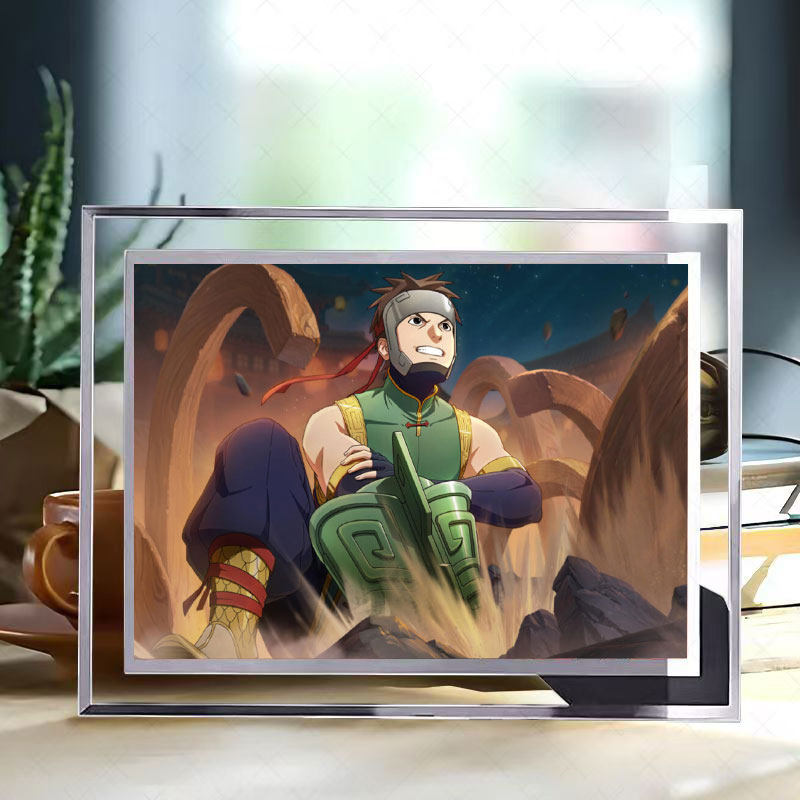 火影忍者水晶玻璃相框大和队长动漫同款可定制时尚桌面创意摆件立,家居饰品,相框/画框,淘宝优惠券,粉丝福利购,淘宝优惠卷