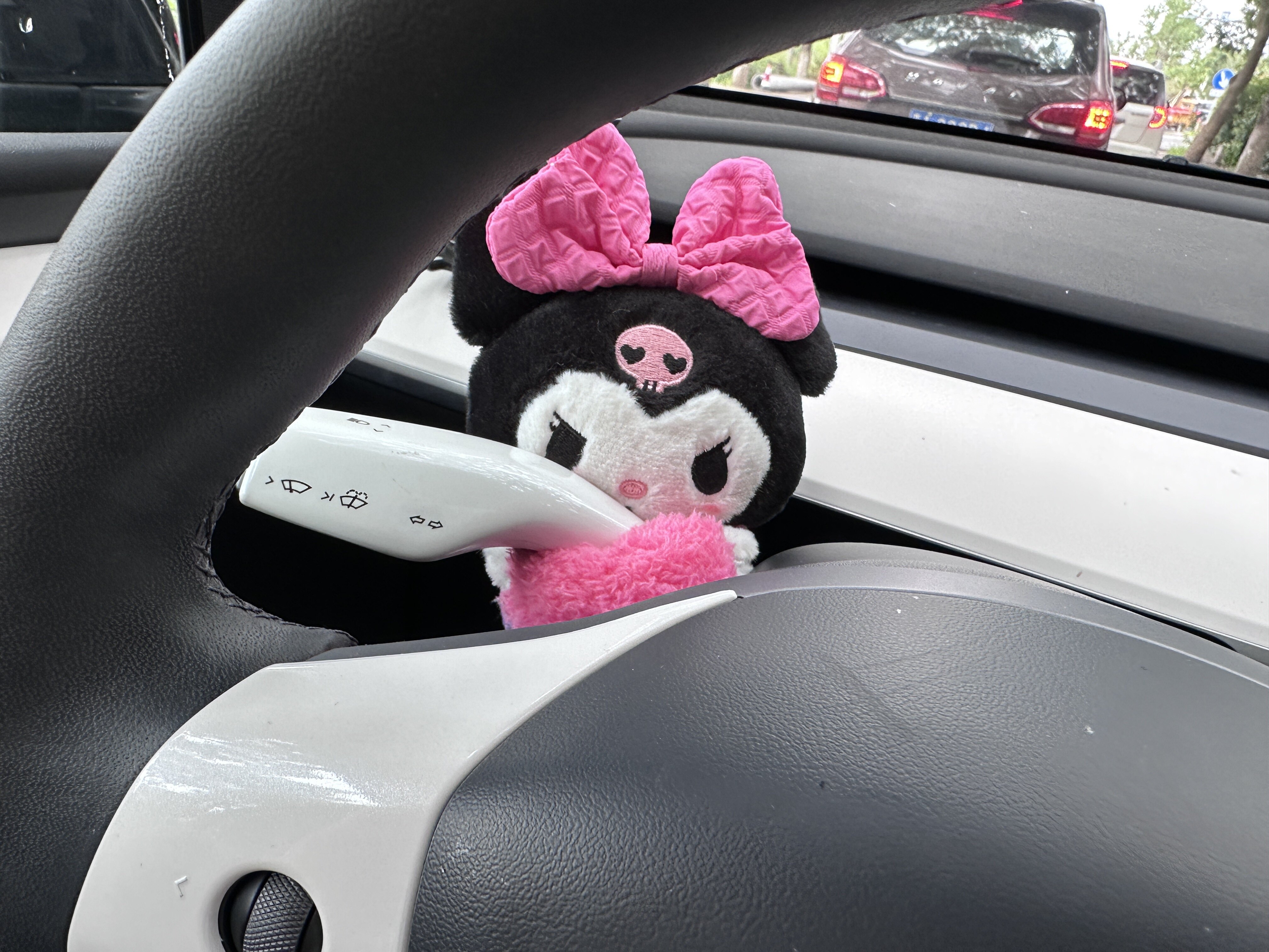 可爱库洛米汽车怀挡装饰玩偶个性车内转向灯雨刮器摆件创意礼物女