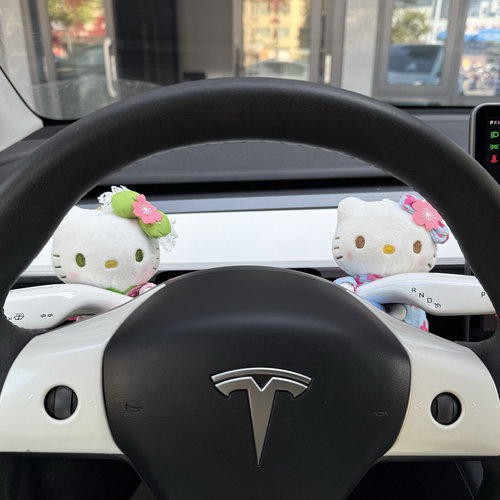 日式樱花和服kitty汽车怀挡装饰品车载雨刮器转向灯装饰新车礼物