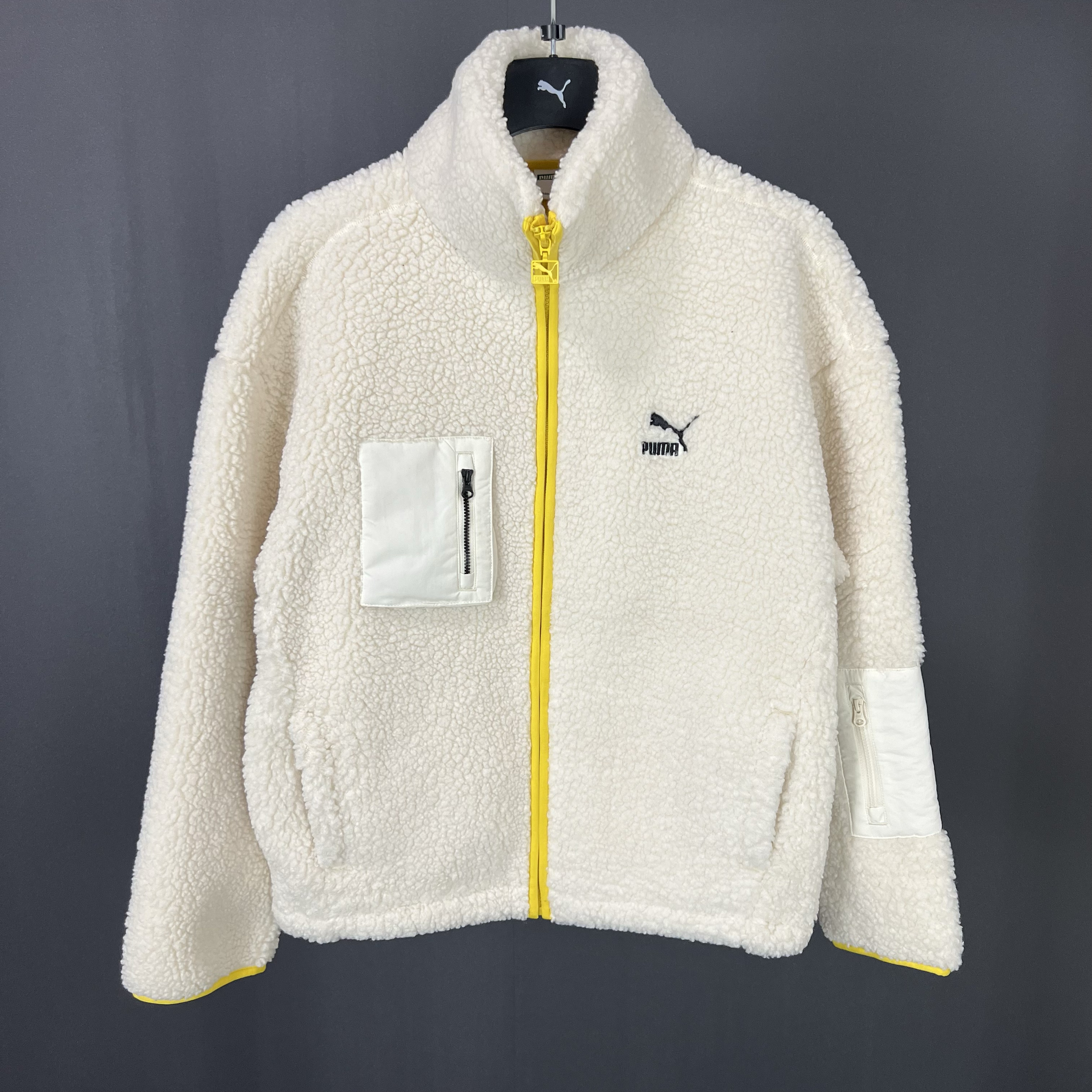 正品PUMA彪马男子加绒保暖外套秋冬季运动休闲夹克仿羊羔绒539231