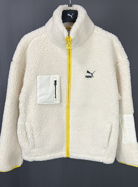 正品PUMA彪马男子加绒保暖外套秋冬季运动休闲夹克仿羊羔绒539231