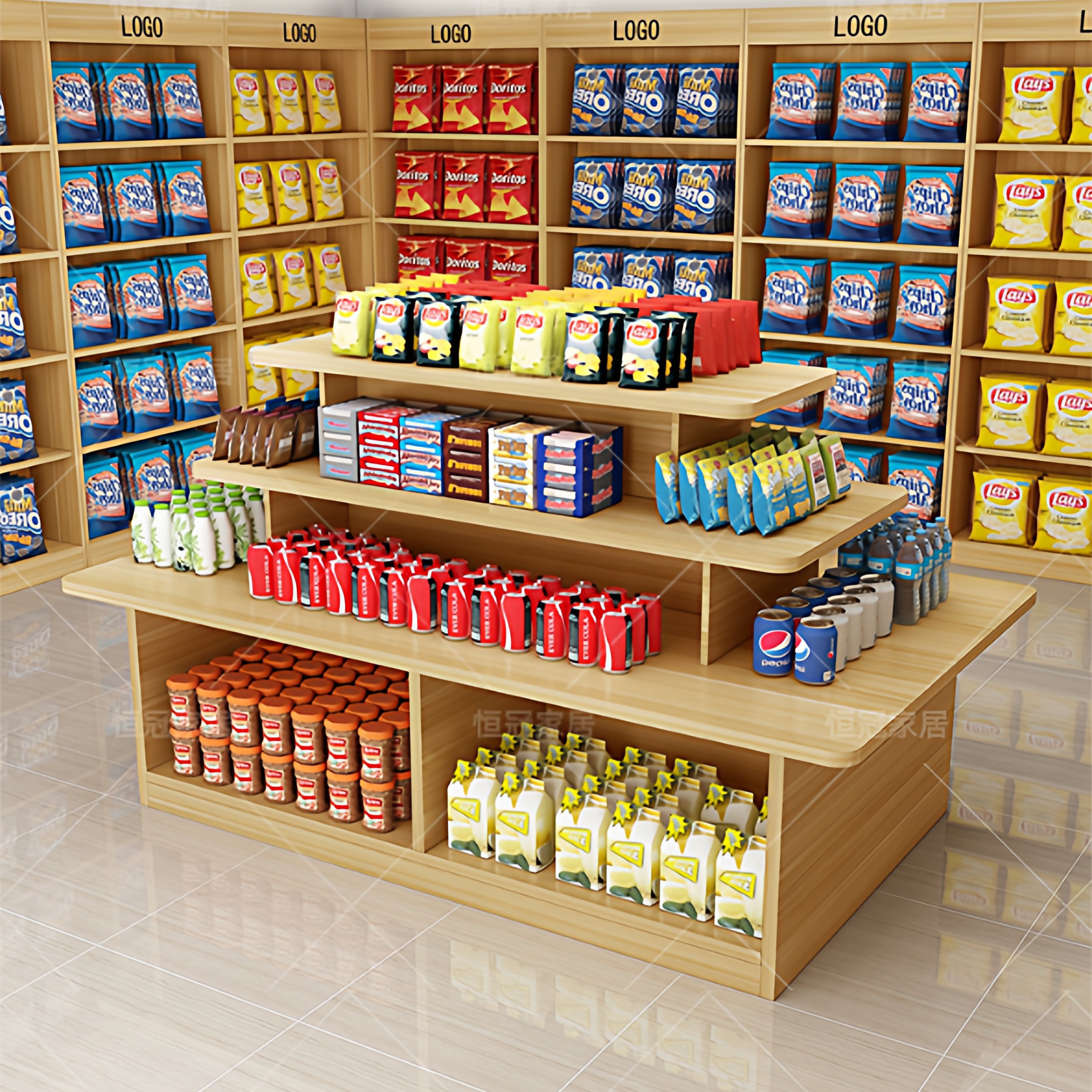 便利店商用多层陈列货架