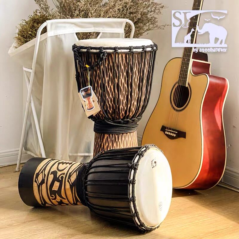 非洲之星 非洲鼓整木山羊皮儿童幼儿园云南丽江民谣专业手鼓10寸