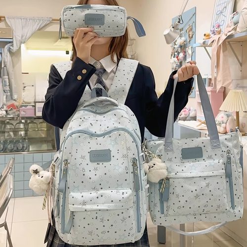 星星女学生大容量便携双肩包书包